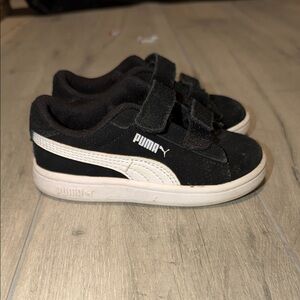 Puma Kids Black and White Sneakers